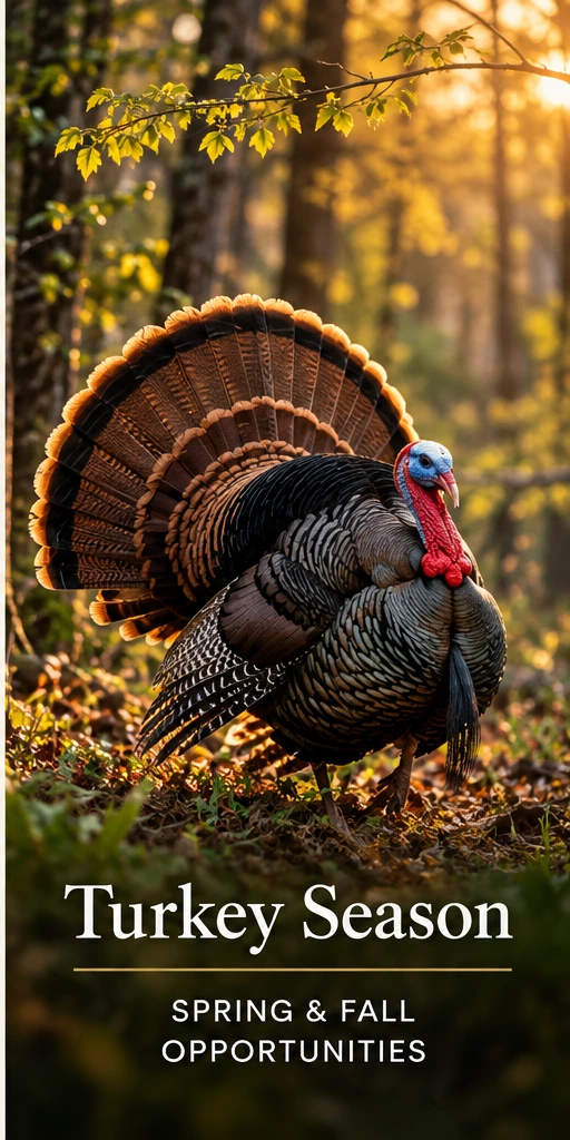 Artist-created concept of a wild turkey in Kentucky woodland